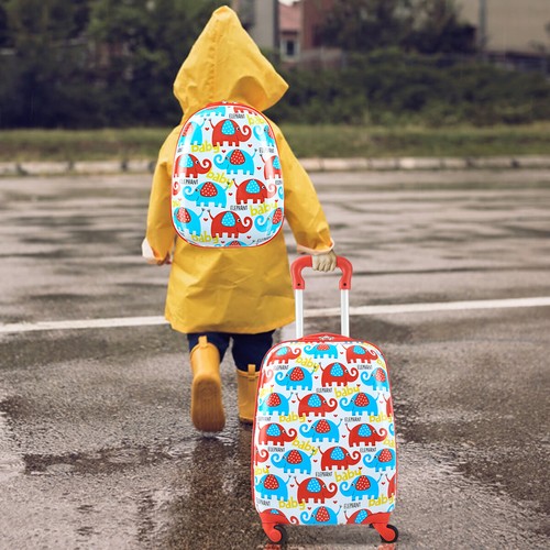 2PC Kids Luggage Set 16"/18"Suitcase+13"Backpack Carry On Bag Travel Cover Gif - Picture 4 of 86