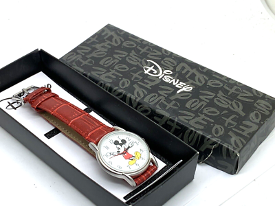 Disney Mickey Mouse Women\'s Watch White Dial 35mm Red Leather Band WDS000402 Disney Mickey Mouse Women main image 2