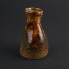 Kleine Keramik Vase 60-er Jahre braun Mid Century Vintage ca. 11 cm hoch