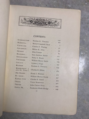 Antik viktorianisch vergoldet geprägt verziert - Buch historische Städte westlicher Staaten - Bild 19 von 24