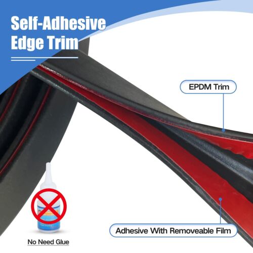 Rubber Edge Trim U Channel Rubber Seal Strip Self-Adhesive Rubber Edge Protector - Picture 4 of 7