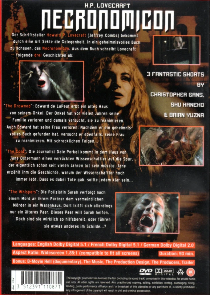 H.P. Lovecraft's Necronomicon , 100% uncut , english and german audio , new - Bild 2 von 2