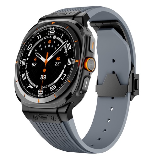 Luxury Silicone Band for Samsung Galaxy Watch Ultra 2025 Metal Buckle WatchStrap - 第 22/24 張圖片