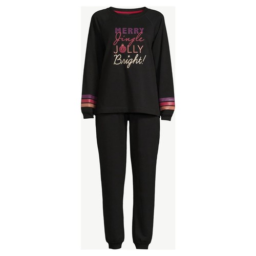 Conjunto de regalo de pijama de felpa francesa Joyspun de 2 piezas para mujer talla grande 2X (18W-20W) - Imagen 4 de 5
