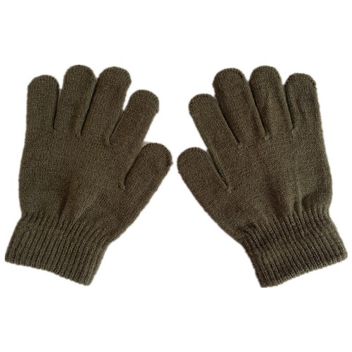 Winter Warm Kids Children Knit Gloves Full Finger Stretchy Mittens Solid Color, - Picture 23 of 33