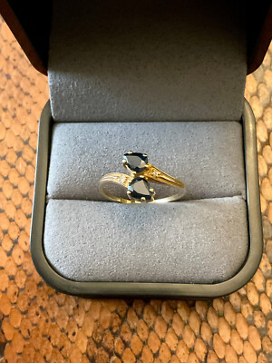 Bague Ancienne En Or Gris Et Saphir - Poids 1,1 Gramme - Taille 52 - Style Vintage - Sans Marque
