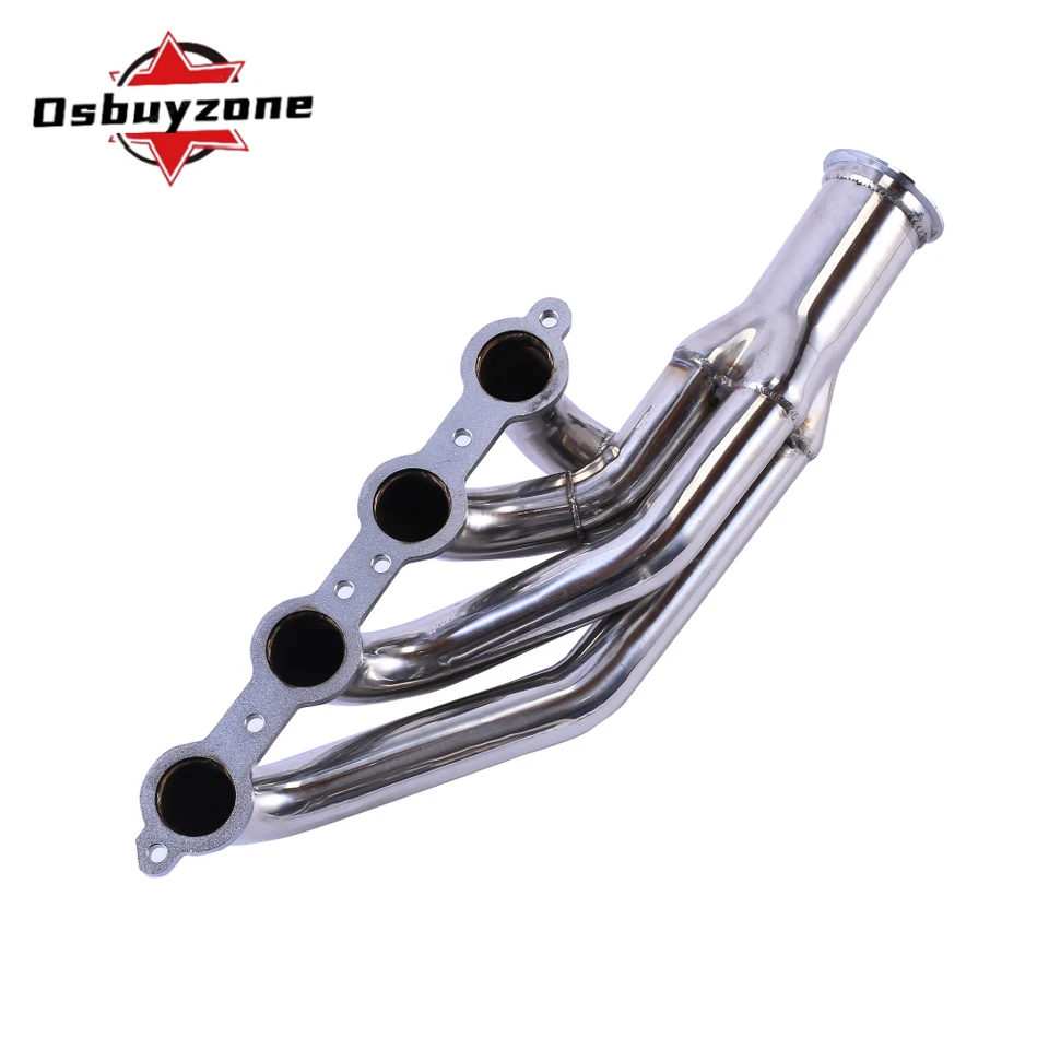 Kit de cabezales de escape de acero inoxidable turbo hacia arriba y hacia adelante para LS1 LS6 LSX GM V8 Chevy nuevo Foto 4 de 4