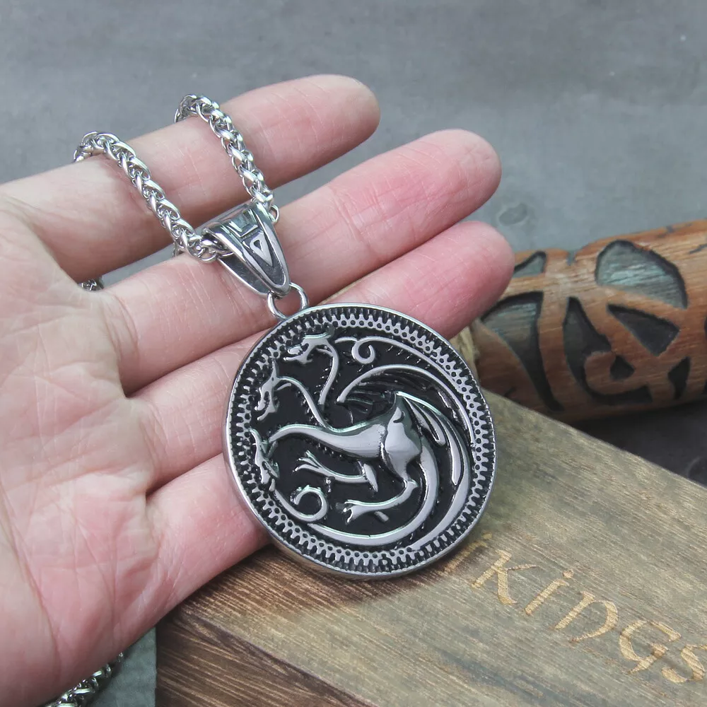 Dragon Targaryen Game Of Thrones Necklace Stainless Steel Pendant Daenerys New