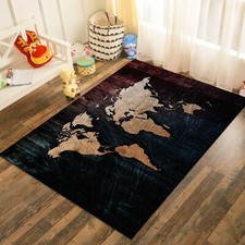 World Map, World Map Rug, Home Decor Carpet, Living Room Carpet, Popular Rug,
