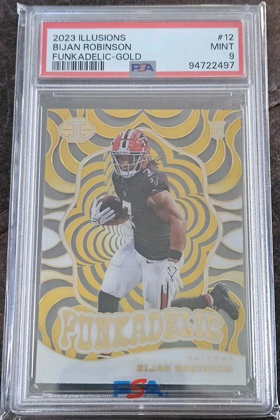 Bijan Robinson Panini Illusions Funkadelic #12 Gold