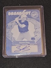 2024 Leaf Press Pass Premium Seaver King Breakout Cyan Printing Plate Auto 1/1