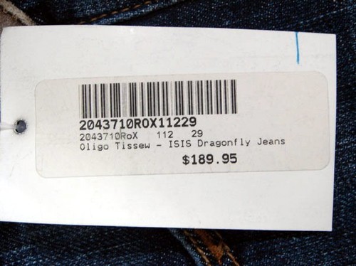 IA31341 *NEU MIT ETIKETT* DESIGNER DENIM **OLIGO TISSEW** ISIS DRAGONFLY - Gr.29 - Bild 6 von 6