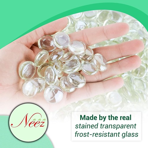 Glass Pebbles Beads Button Vase Wedding Mosaic Decorative Garden 70-170 Pcs UK - Picture 5 of 46