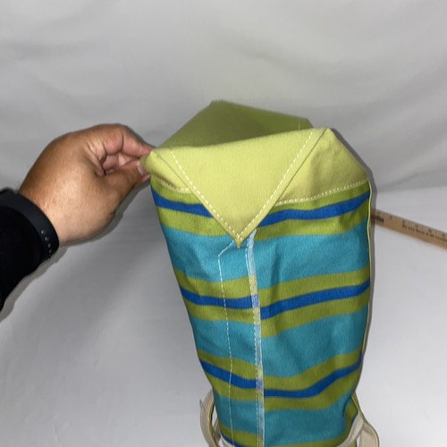 LL Bean Boat & Tote Rare Extra Large Green And Blue EUC Clean Zip Top USA Made - Picture 10 of 12