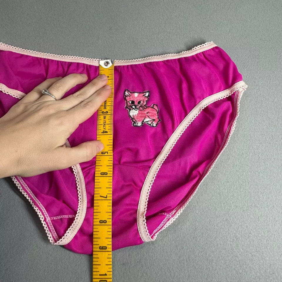Bragas De Colección Años 60 Para Mujer 6 M NUEVO NOS Bikini Rosa Caliente Gatito Día de San Valentín Foto 4 de 4