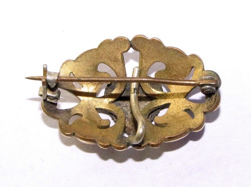 Vintage Brooch Heart of Gold Metal Pin ..... Signed C.T. - Picture 2 of 8