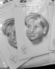 Princess Diana Art Print Pencil Drawing A3 Size Royal Collectable Fan Wall Art