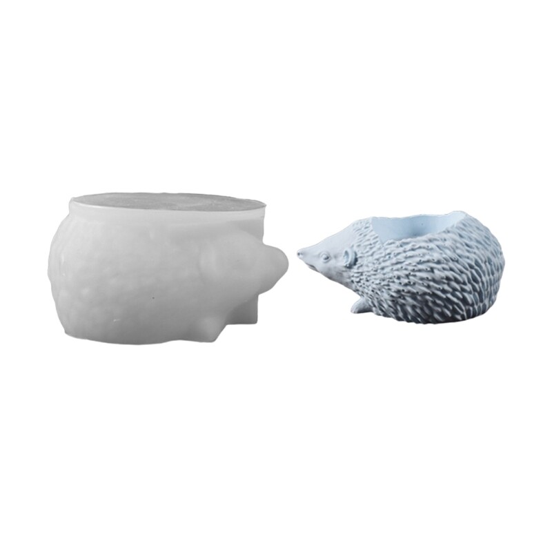Handmade Resin Art Supplies Hedgehog Silicone Mold for Candlestick Casting-image