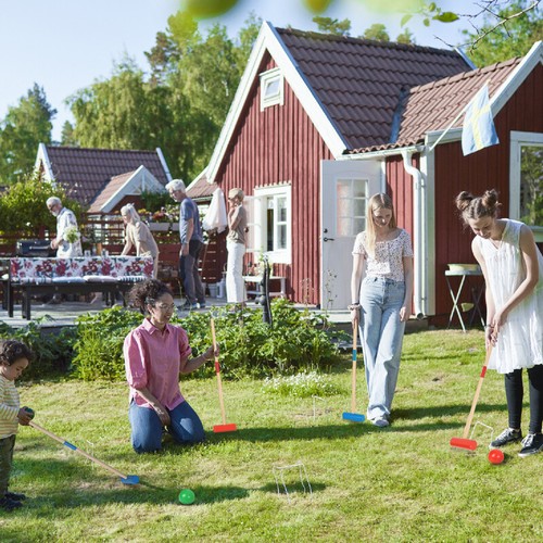 Krocket Holz Spiel Kinder Croquet 4 Spieler Crocket Outdoorspiel Familien Pro - Bild 10 von 10