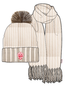 VINGINO Mädchen 2tlg. Winterset Mütze Schal VESNA Geschenkverpackung off white