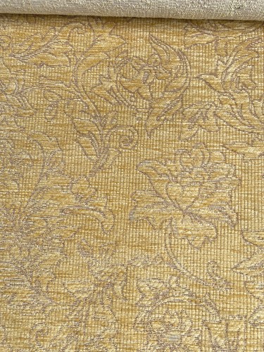 Tela tapizada chenilla floral oro 1,6 metros ENVÍO GRATUITO - Imagen 4 de 4