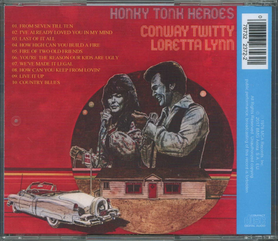 CONWAY TWITTY & LORETTA LYNN - Honky Tonk Heroes - Image 2 of 3