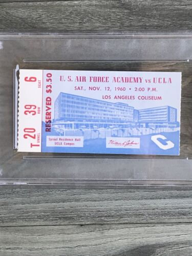 11/12/60 Air Force UCLA Sproul Residence Hall Pic biglietto NCAA calcio PSA stub - Foto 1 di 3