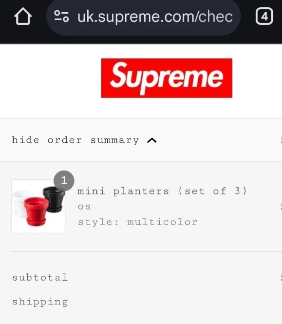 即発送 25SS Supreme Mini Planters Set of 3 Supreme Mini Planters (Set of 3) (SS25) - $48