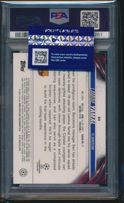 PSA 10 LAMINE YAMAL 2023-24 TOPPS CHROME SAPPHIRE UCC UEFA Rookie