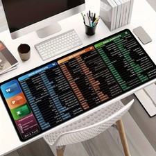 40 90cm Extra-Large Non-Slip Rubber Extended Mouse Pad with HD Printed Shortcuts