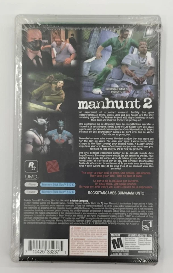 Manhunt 2 (North American Version) - Unopened - PlayStation 2 PS2 - Image 2 of 3
