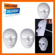 White Paper Mache Masks Full Face DIY Masks for Artistic Projects Halloween