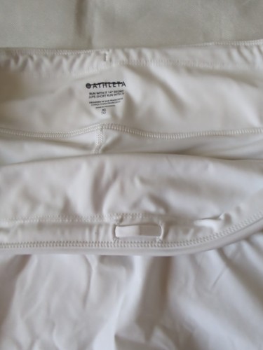 Falda corta Athleta Run With It 14" para mujer XL blanca elástica NUEVA - Imagen 15 de 17