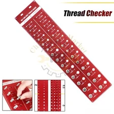 Nut and Bolt Thread Checker 28 Thread Identifier Gauge Inch and Metric Screw New