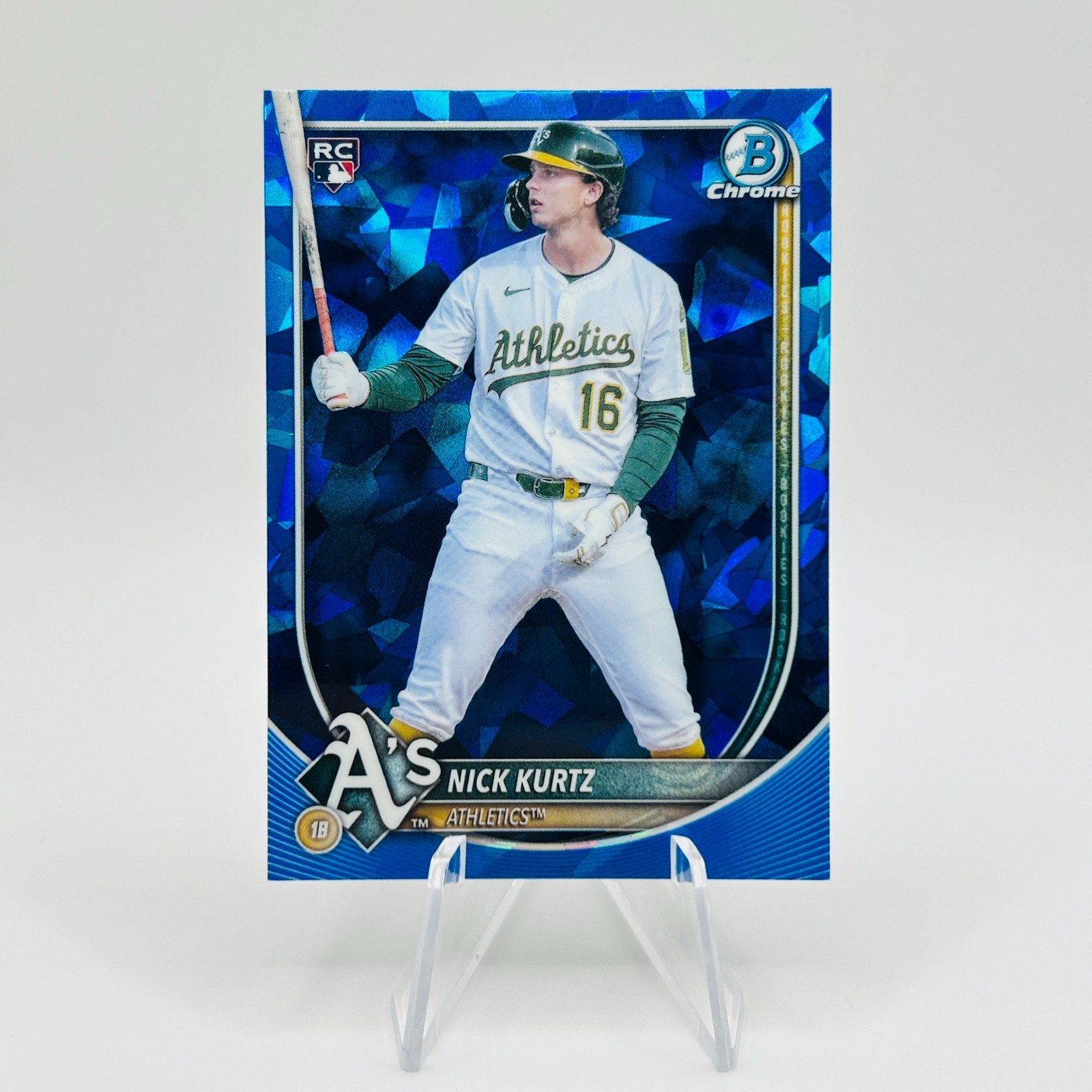 2025 Bowman Chrome Sapphire NICK KURTZ RC Rookie Refractor #93 - A's - A