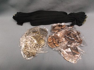 Track Medal Pack   18 Mixed Gold & Bronze PDU Style   2'' Medals with Black Drape