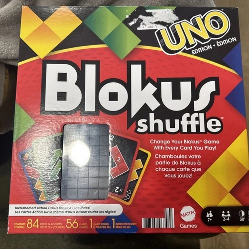 Blokus Shuffle UNO Edition Strategy Board Game, Family Game. Complete. Free Ship