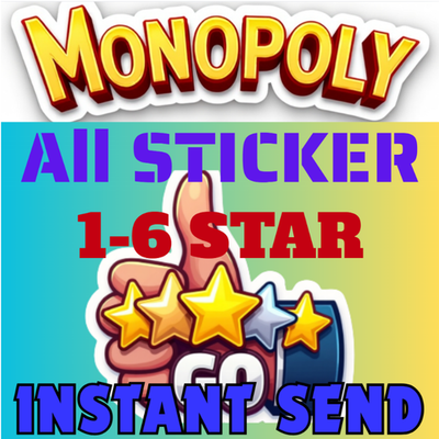 ⚡ Monopoly Stickers Go (All 1-6 ⭐) All Sticke Available | CHEAPEST PRICES⚡ 24/7