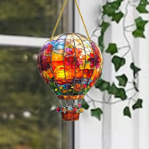Hot Air Balloon Suncatcher 2D Flat Acrylic Balloon Decor - Bild 6 von 6