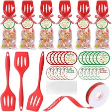 24 Pack Christmas Kitchen Utensils Gifts Bulk 13.4 Inch Silicone Spatula Turn...