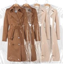 40 PCS 46 Inch Plastic Garment Bag Plastic Clear Dry Cleaner Bags Storage Bags