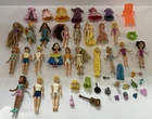 Huge Vintage Lot Of Mattel Polly Pocket 21 Dolls & Accessories Disney Rubber Y2K