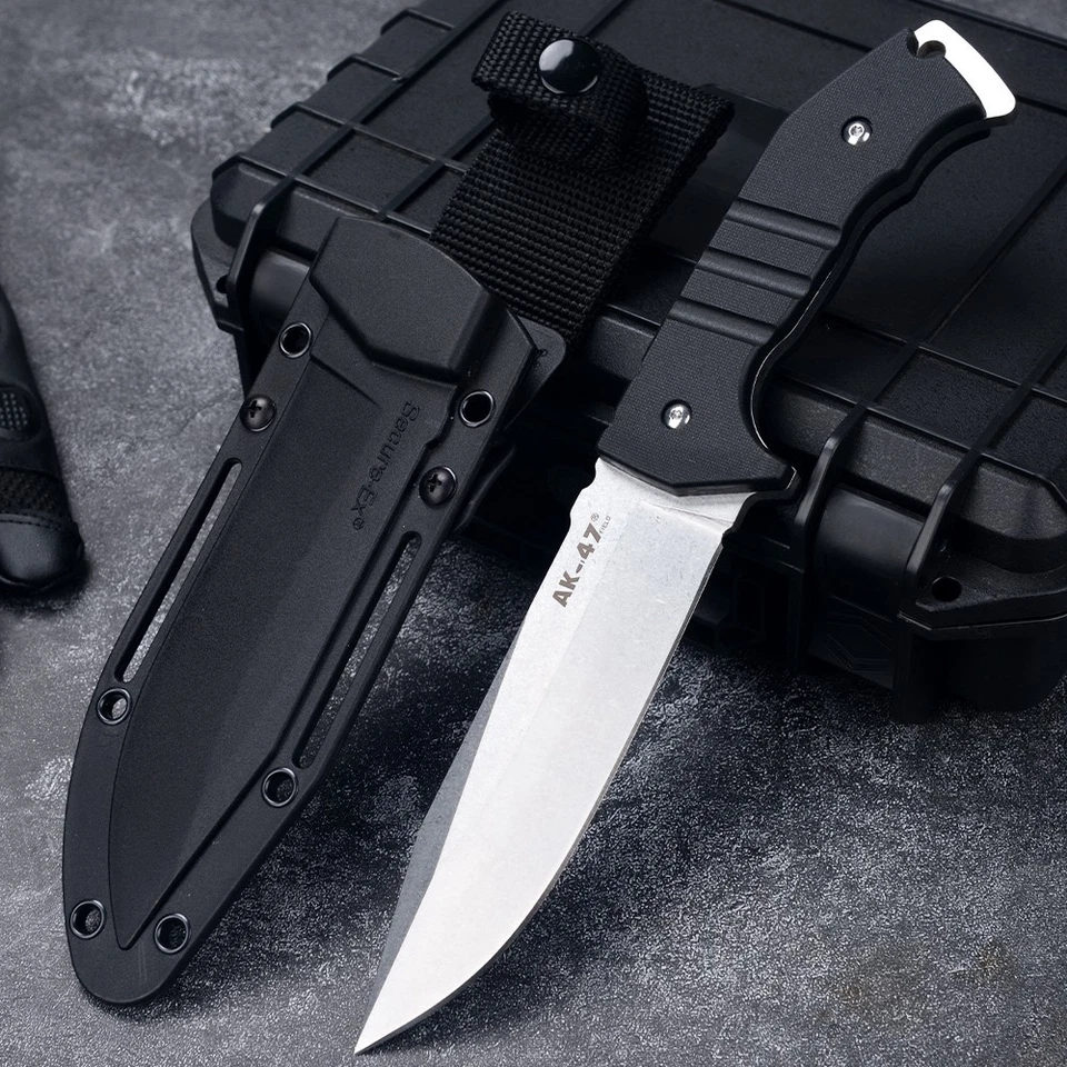 Cuchillo de hoja fija Cold Steel AK-47 5,5" CPM 3V - Hoja de punta de clip afilado Foto 3 de 4