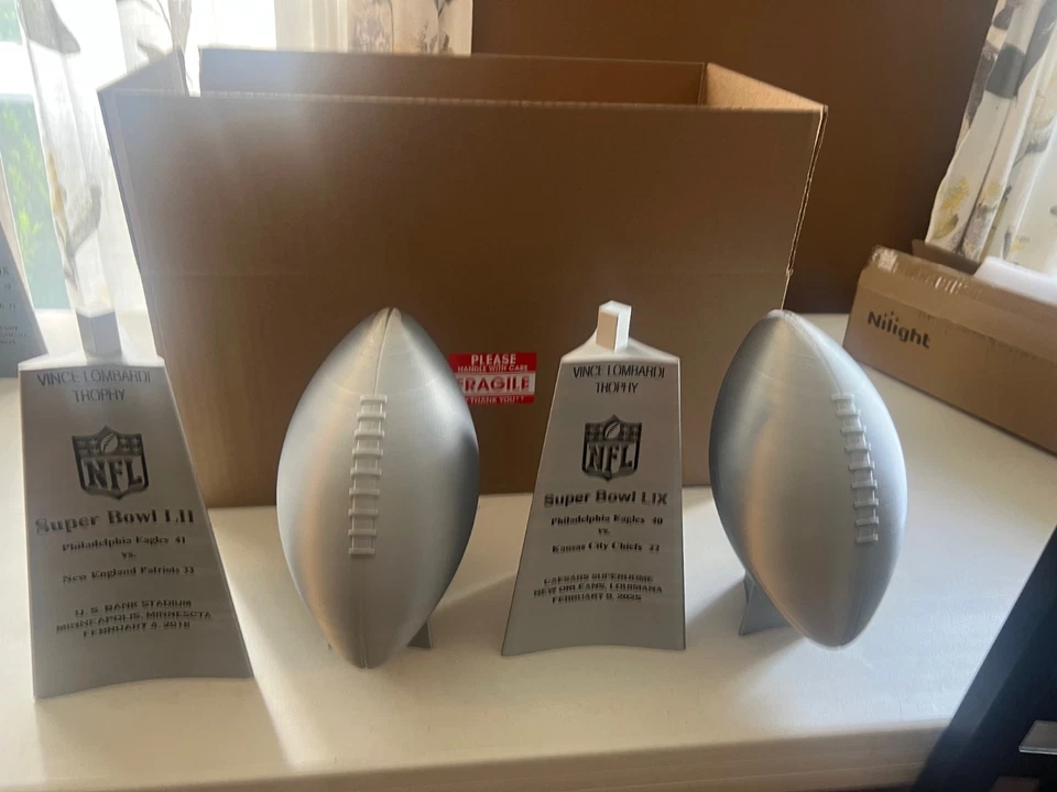 19"  3D Printed Vince Lombardi Super Bowl Trophy - Image 3 of 3