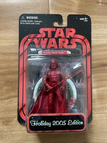 HASBRO STAR WARS HOLIDAY 2005 EDITION HOLIDAY DARTH VADER ACTION FIGURE (NIB) - Picture 1 of 4