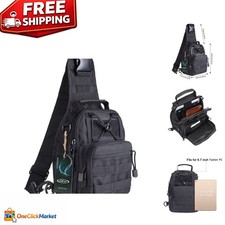 Durable Tactical Sling Backpack with Multi-Pockets - Perfect for Hiking Work