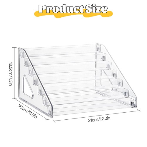 7 Tier Acrylic Card Display Stand with Clip-On Design for Trading, Graded, PS... - Picture 2 of 7