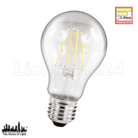 E27 Led Filament Birne 3-Step-Dimmbar A60 - 6W (= 80W) 2700K WarmweißE GlüHlampe