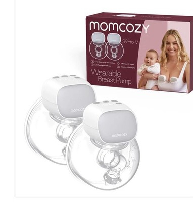 Momcozy S9 Pro-V HANDS FREE Wearable Breast Pump Set Of Two - White New