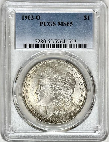 1902 O MORGAN SILVER DOLLAR PCGS MS65
